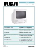 RCA T13072 Technical Specifications preview