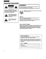 Preview for 2 page of RCA T25061GY User Manual