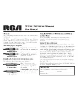 RCA TVP200 User Manual preview