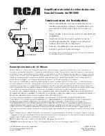 Preview for 2 page of RCA VH100 - VH 100 - RF Amplifier User Manual