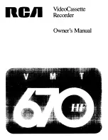 RCA VMT670HF Owner'S Manual preview