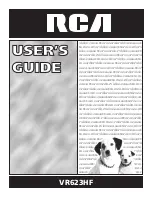 RCA VR623HF User Manual preview