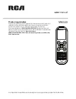 RCA VR6320 User Manual preview