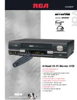 Предварительный просмотр 1 страницы RCA VR639HF Specifications