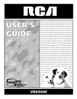 Preview for 1 page of RCA VR694HF User Manual