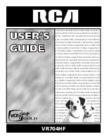 Preview for 1 page of RCA VR704HF User Manual