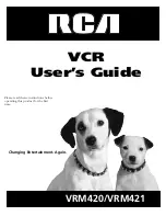 Preview for 1 page of RCA VRM420 User Manual