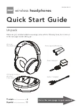 Preview for 1 page of RCA WHP145 Quick Start Manual