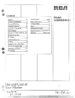 RCA WRW1505MAL Use And Care Manual предпросмотр