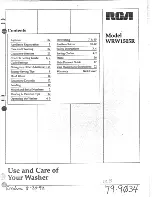 RCA WRW1505R Use And Care Manual preview