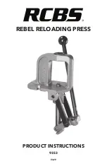 RCBS REBEL 9353 Product Instructions предпросмотр