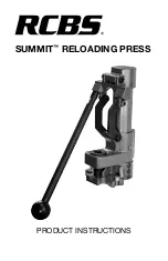 Preview for 1 page of RCBS SUMMIT RELOADING PRESS Product Instructions