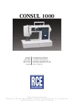 RCE consul 1000 Operator'S Manual preview
