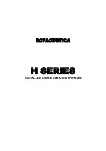 Preview for 1 page of RCF ACUSTICA H series User Manual