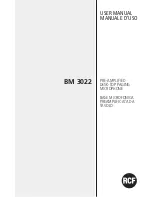 RCF BM 3022 User Manual preview