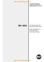 RCF BM 9802 User Manual предпросмотр