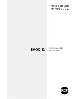 Preview for 1 page of RCF EVOX 12 Owner'S Manual