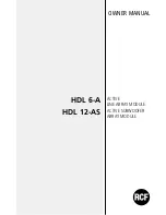 Предварительный просмотр 1 страницы RCF HDL 12-AS Owner'S Manual