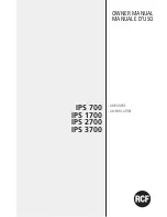 RCF IPS 1700 Owner'S Manual preview