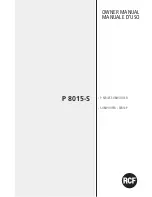 RCF P 8015-S Owner'S Manual preview