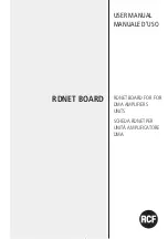 RCF RDNET BOARD User Manual preview