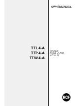 Preview for 1 page of RCF TTL 4-A Owner'S Manual