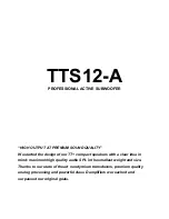 Preview for 1 page of RCF TTS12-A User Manual