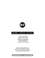 RCF UP 4061 Installation And Operation Manual preview