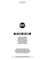 RCF UP 4242 Installation And Operation Manual предпросмотр