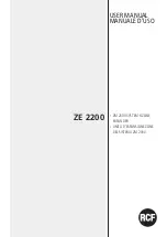 RCF ZE 2200 User Manual preview