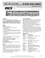 RCI 1012 Installation Instructions preview