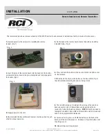 Preview for 1 page of RCI 910TC-WRM Installation Manual