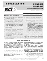 Preview for 1 page of RCI IntelliMag 8310-IQ Installation Manual