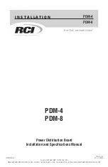 RCI PDM-4 Installation And Specification Manual preview