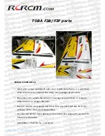 Предварительный просмотр 2 страницы RCRCM TOBA F3B Instruction Manual