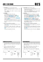 Preview for 7 page of RCS AUDIO-SYSTEMS AM-100 DAB Operating Instructions Manual