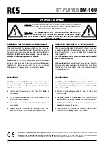 Предварительный просмотр 2 страницы RCS AUDIO-SYSTEMS BM-10 U Operating Instructions Manual