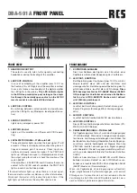 Предварительный просмотр 5 страницы RCS AUDIO-SYSTEMS DBA-501A Operating Instructions Manual