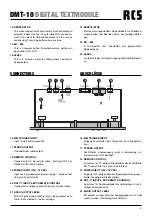 Preview for 3 page of RCS AUDIO-SYSTEMS DMT-10 Operating Instructions Manual