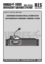 Preview for 1 page of RCS AUDIO-SYSTEMS ESC-012A Operating Instructions Manual