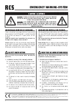 Preview for 2 page of RCS AUDIO-SYSTEMS ESC-012A Operating Instructions Manual