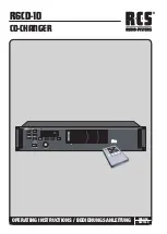 RCS AUDIO-SYSTEMS R6CD-10 Operating Instructions Manual preview