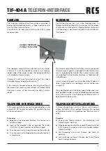 Preview for 3 page of RCS AUDIO-SYSTEMS TIF-404 A Operating Instructions Manual