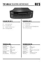 Preview for 9 page of RCS AUDIO-SYSTEMS TIF-404 A Operating Instructions Manual