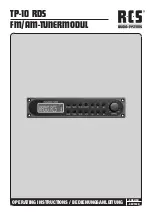 Preview for 1 page of RCS AUDIO-SYSTEMS TP-10 RDS Operating Instructions