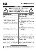 Preview for 2 page of RCS AUDIO-SYSTEMS TU-110RDS Operating Instructions Manual