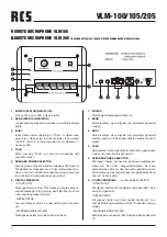 Preview for 2 page of RCS AUDIO-SYSTEMS VLM-105 Operating Instructions