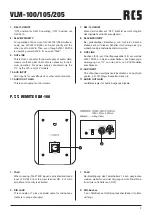 Preview for 3 page of RCS AUDIO-SYSTEMS VLM-105 Operating Instructions