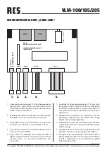 Preview for 4 page of RCS AUDIO-SYSTEMS VLM-105 Operating Instructions