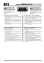 Preview for 14 page of RCS AUDIO-SYSTEMS VLZ Series Operating Instructions Manual